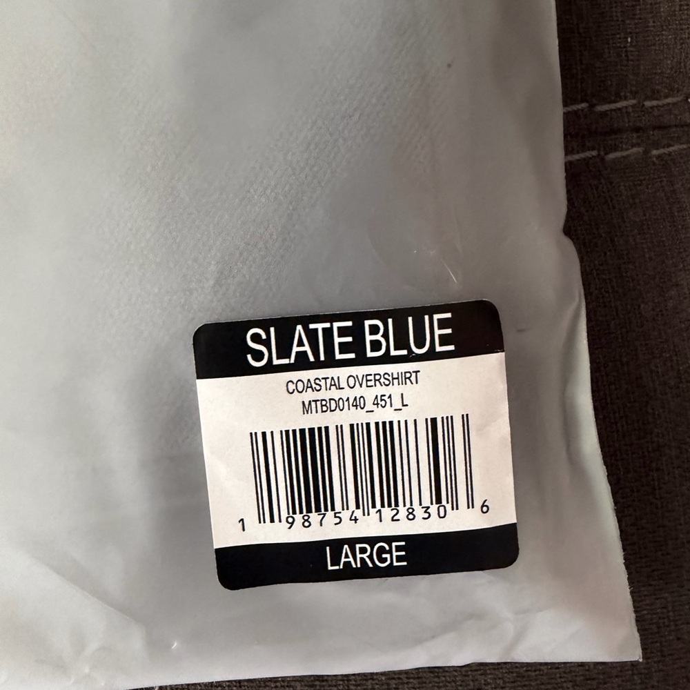 Men’s BYLT Coastal Overshirt Slate Blue - Picture 4 of 5